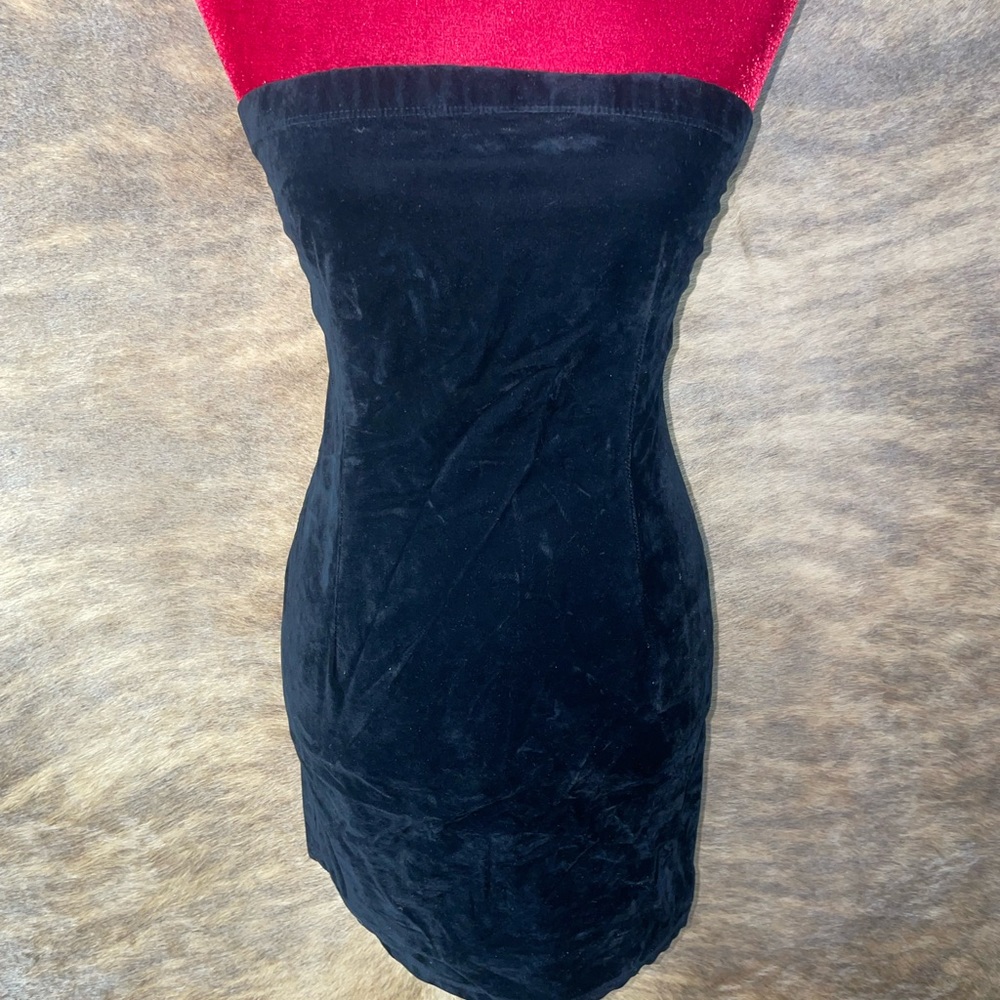 VINTAGE forever 21 velvet strapless dress